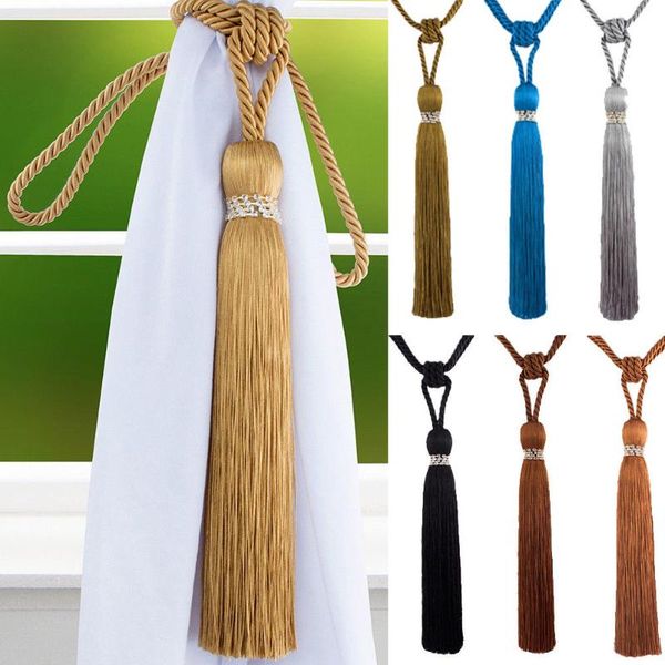 

other home decor functional multi-color window treatment curtain drapery crystal tassel rope tieback/holdback drapes supplies