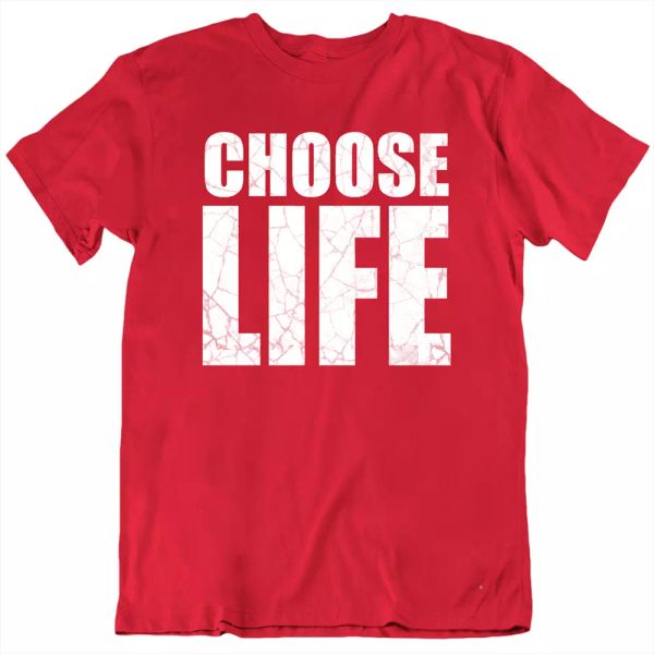 

choose life tee vintage short sleeve t-shirt gift new, White;black