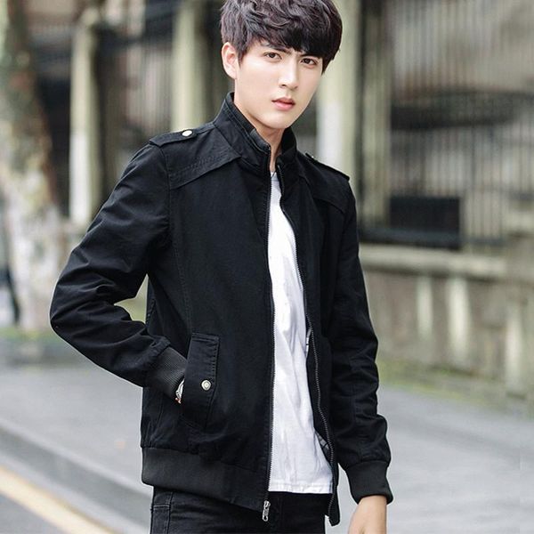 

men's jackets autumn thickening jacket, young coat, cotton frock coat, Black;brown