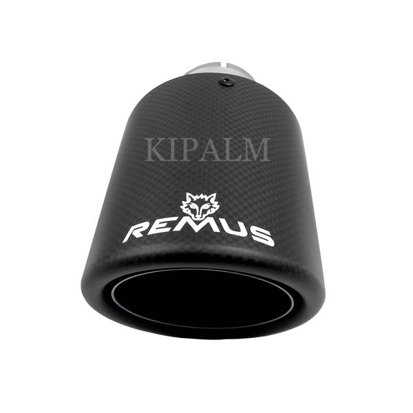 

car universal curly edge remus sport matte carbon fiber exhaust muffler tips sand blasting tail pipe for bmw audi golf mazda land rover jagu