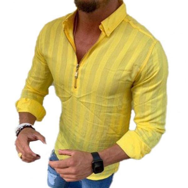 

men's casual shirts men shirt long sleeve business fashion striped 2021 autumn winter loose lapel pullover slim top, White;black