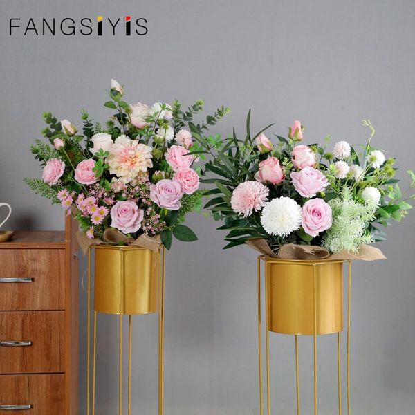 

decorative flowers & wreaths artificial roses arrangement silk bouquet for home office parties bridal and wedding decoration