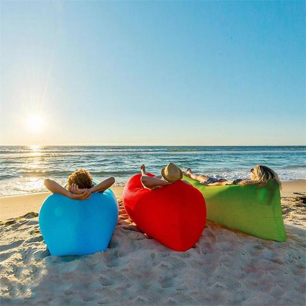 

sleeping bags camping inflatable sofa lazy bag portable folding chair air bed lounger trending beach -40