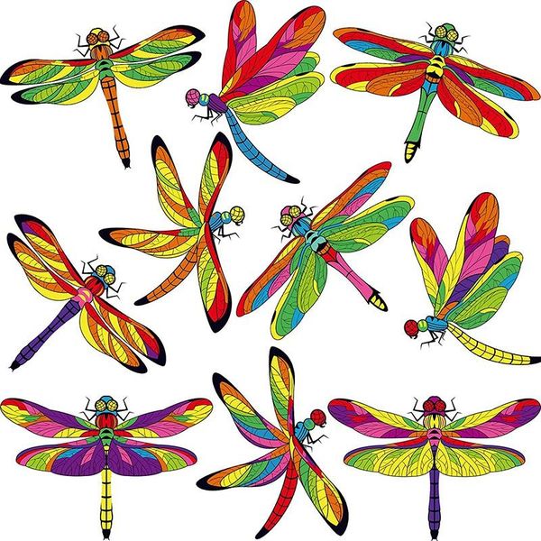 

window stickers 30 pcs dragonfly clings anti-collision decals to prevent bird strikes on glass non adhesive
