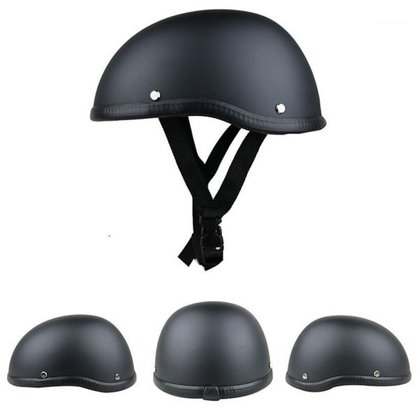 

1piece 57-62cm abs plastic motorcycle helm motorcross capacete half helmet for retro matte bright black1