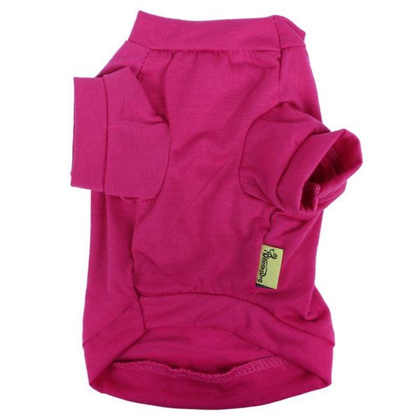 

dog apparel small pet t shirt clothes cat puppy summer - rose red l