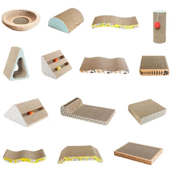 

corrugated paper cat scratch board catnip scratching pad pet toys supplies