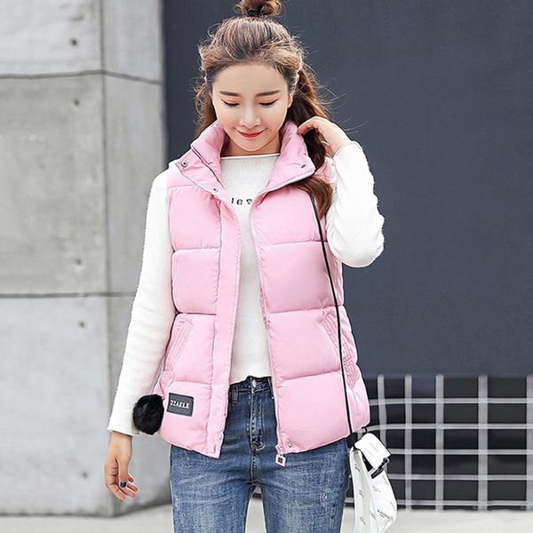 

women's vests women winter plus size vest waistcoat 2021 autumn female casual warm sleeveless jacket coat, Black;white