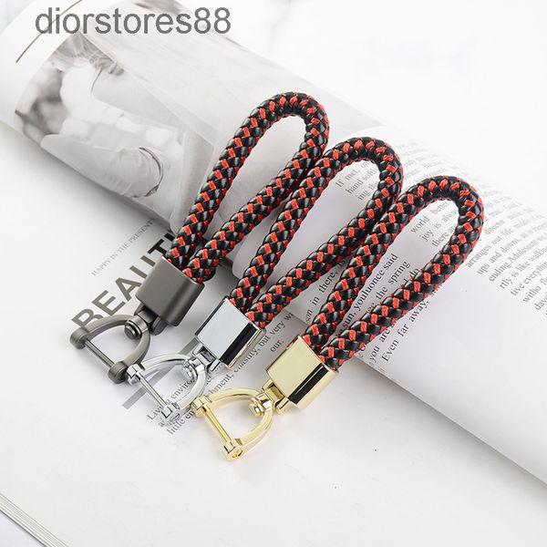 

key chain car woven key ring pendant metal horseshoe small gift, Silver