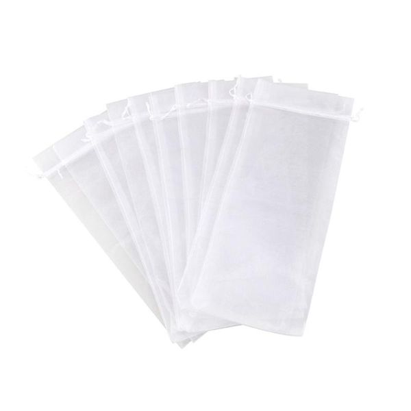 

10pcs sheer organza bottle cover wrap gift bags (white)
