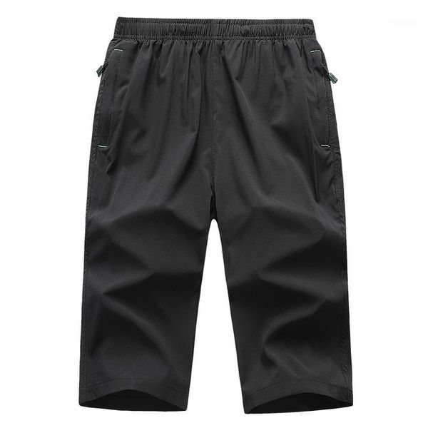 

quick dry pants male calf-length men summer mens beach short clothing homme casual brand sports 27 men's, Black