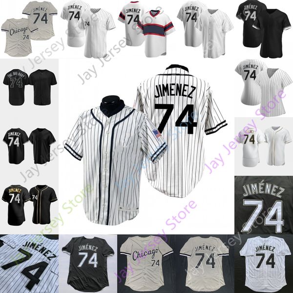 Eloy Jimenez Jimenez Jersey Vintage 1990 Geri Dönüş Black White Gold Adam Adı Kazak Fanları Evden uzakta S-3XL