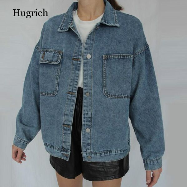 

women's jackets jean jacket women clothes oversized jeans denim coat korean coats spring fall 2021 for solid casual, Black;brown