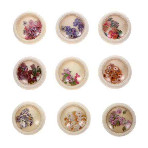 

boxes flower nail stickers holographic simulation faux art decorations, Silver;gold