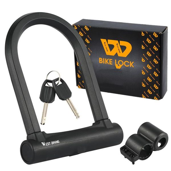 

bike locks bicycle lock anti-theft u-shaped steel portable strong security with 2 keys unbreakable scooter accessories