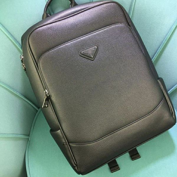 

european station original single quality p backpack lychee grain head leather backpack leisure computer bag zly bags zly