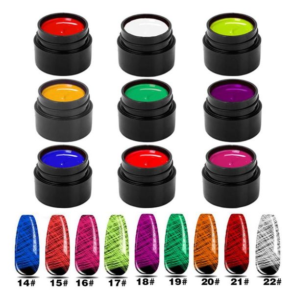 

nail gel 9 colors glow drawing polish diy painting art, Red;pink