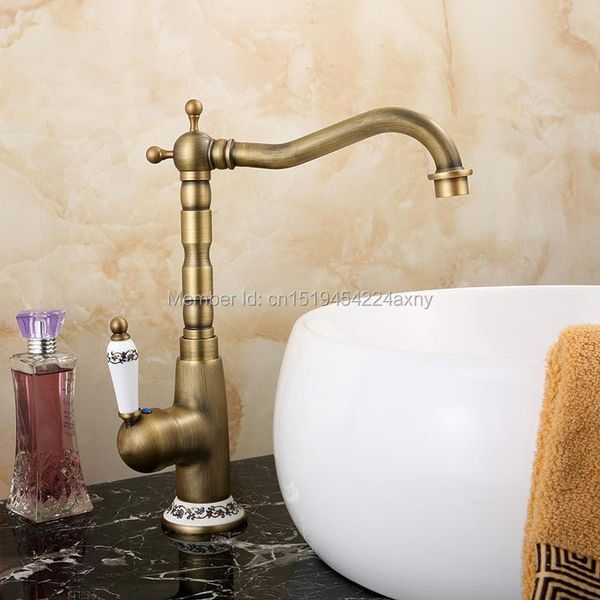 

bathroom sink faucets gizero contemporary antique brass faucet mixer water tap deck mounted signle handle with porcelain base gi10