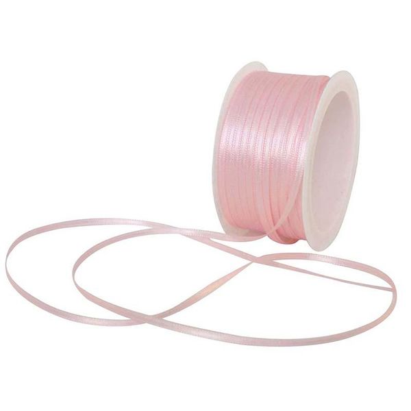 

party decoration gift wrapping ribbon satin 50m x 3mm pink