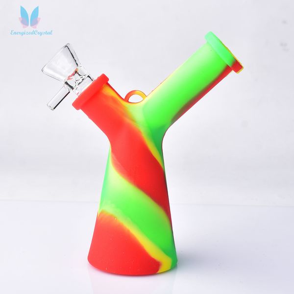 Regenbogenhorn Sammlerstück Shisha Silikonpfeife Rauchtabak Wasserpfeife