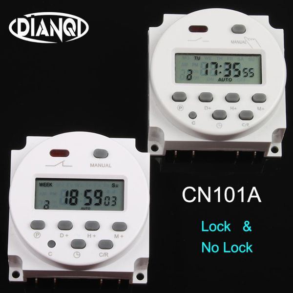 

timers lock & no cn101a ac dc 12v 24v 110v 220v digital lcd power timer programmable electronic time relay switch 8a to 16a cn101