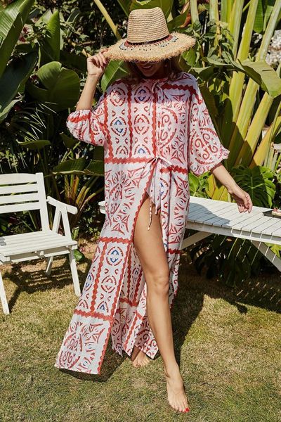 

fashion suncare rash guards women long dress half sleeve pullover loose casual smock cover up clothing for bikini women's swimwear, White;black