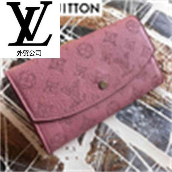 

long real compact pink embossed brand buckle wallet m60143 women designer leather long wallet chain wallets luxury purse clutches skg2 eveni