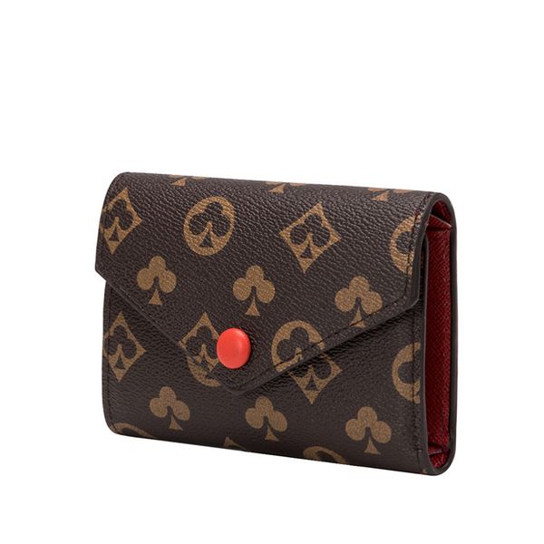 

short wallet women's #639 korean version multi card wallet old flower doudou wallet 30% off wallets multi-functional zero purse, Red;black