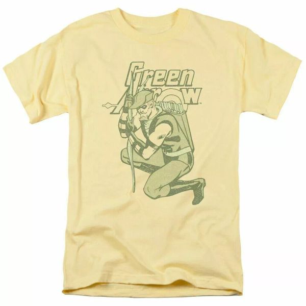 

green arrow on target t shirt mens licensed dc comics tee banana, White;black