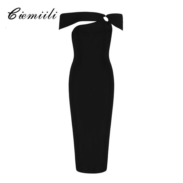 

dresses summer 2021 women slash neck solid bodycon hollow out off the shoulder knee-length fashion es, Black;gray