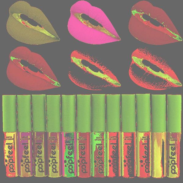 

lip gloss makeup waterproof red brown nude long lasting brand liquid matte lipstick maquiagem