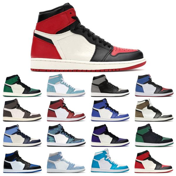 

original 1s 1 basketball shoes man woman white black what the university twist shadow royal toe pink glaze pine green metallic gold game roy