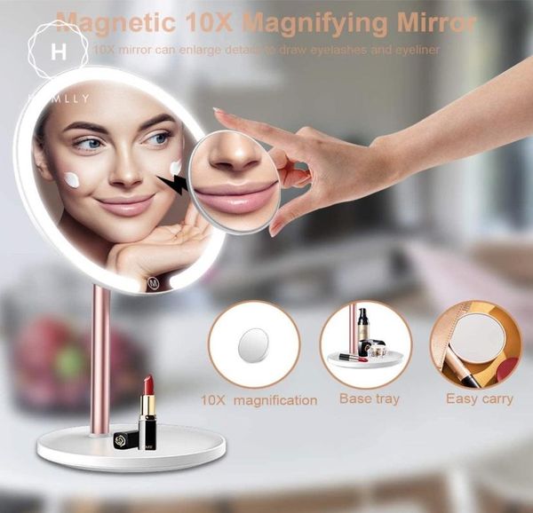 

mirrors homlly led makeup mirror 10x magnifier with 3 color light modes