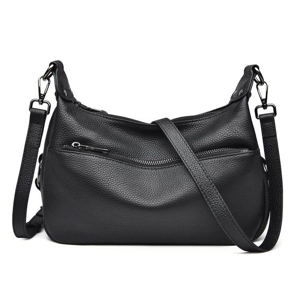 

evening bags fashion female crossbody bag real genuine leather women's messenger casual women party zipper shoulder handbags clutch