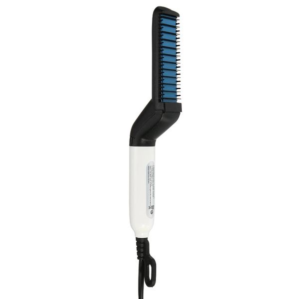 

110v-220v electric hair straightener comb fast heating brush beard straightener - eu plug, Black