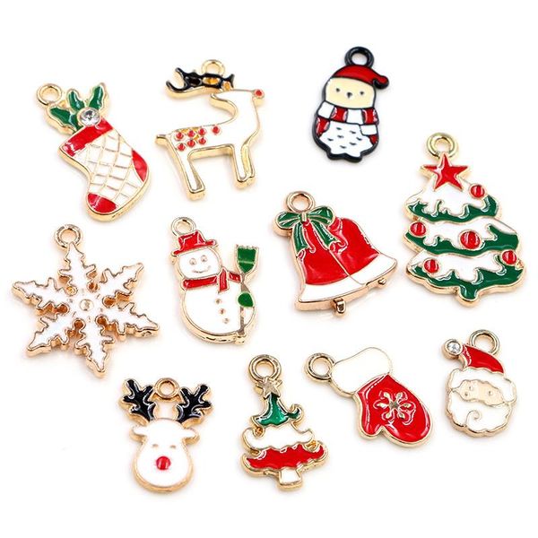 

charms 38pcs christmas charm pendant for diy jewelry making necklace bracelet earring findings alloy craft supplies, Bronze;silver