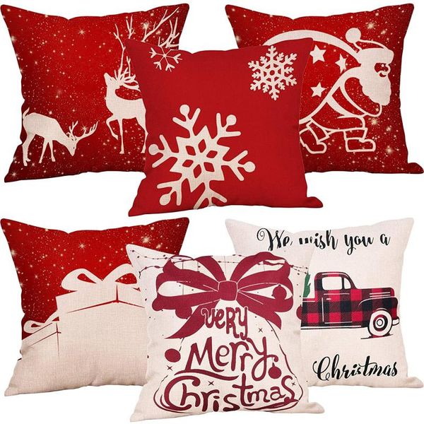 

cushion/decorative pillow christmas decorations home decor cushion covers set of cover for 6pcs high quality