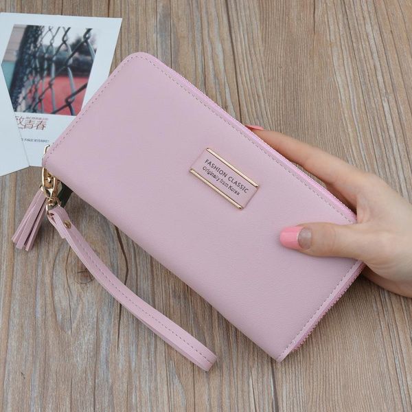 

wallets long wallet women's korean zipper handbag, Red;black