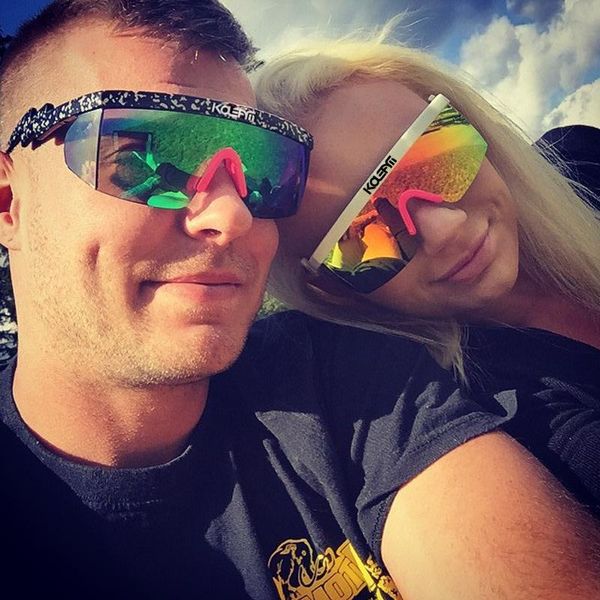 

sunglasses cool half frame mirror men women kdeam colorful shades semi rimless fashion outdoor sun glasses with zip case, White;black