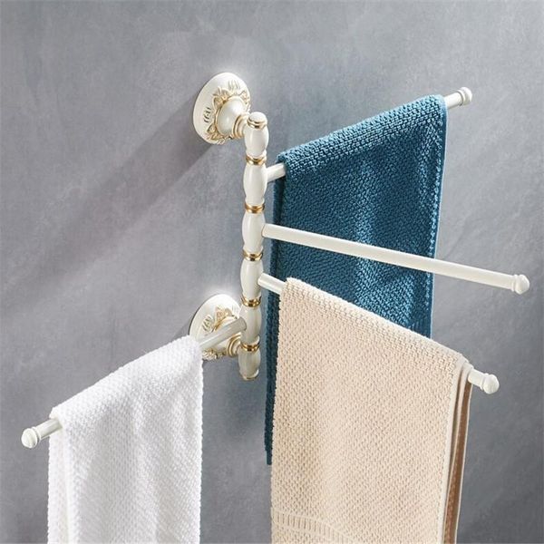 

bath hardware aluminum carved foldable movable rotatable towel bar bathroom rack wall mounted holder 2-5 bars racks
