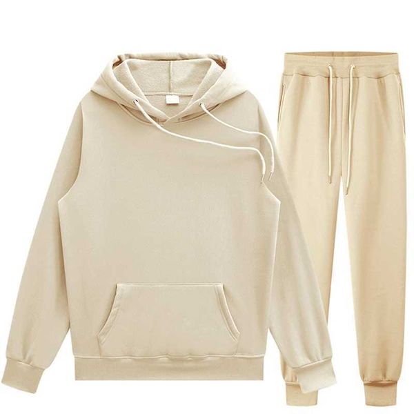 

New fashion brand couple' fleece suit customized men' sweater, White