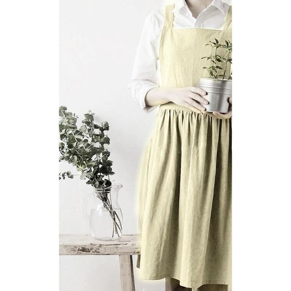 

aprons nordic florist apron cotton linen gardening coffee shop kitchen for baking