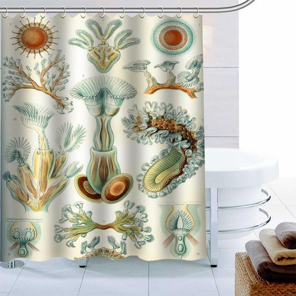 

shower curtains shunqian haeckel acephala curtain polyester fabric bath screens for bathroom 3d waterproof hook