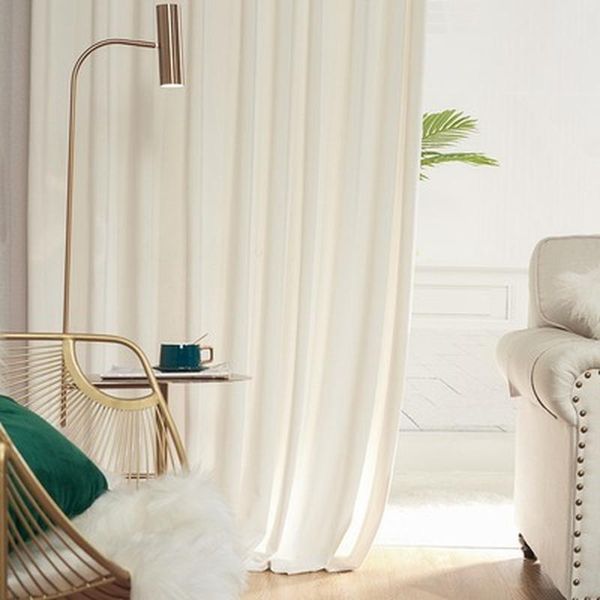 

curtain & drapes nordic curtains for living room simple velvet pure color light luxury blackout bedroom door white