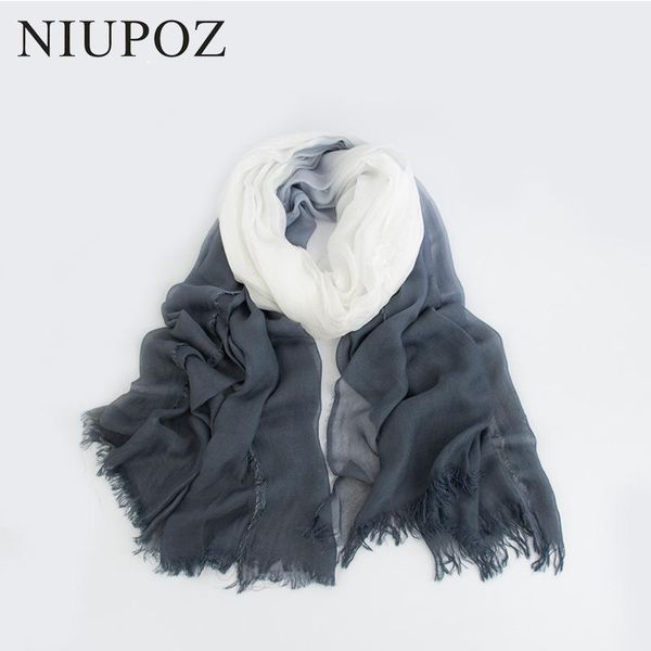

scarves design modal gradient solid color women scarf dip dye long soft shawl summer muslim hijab silk scarf&wrap m200, Blue;gray