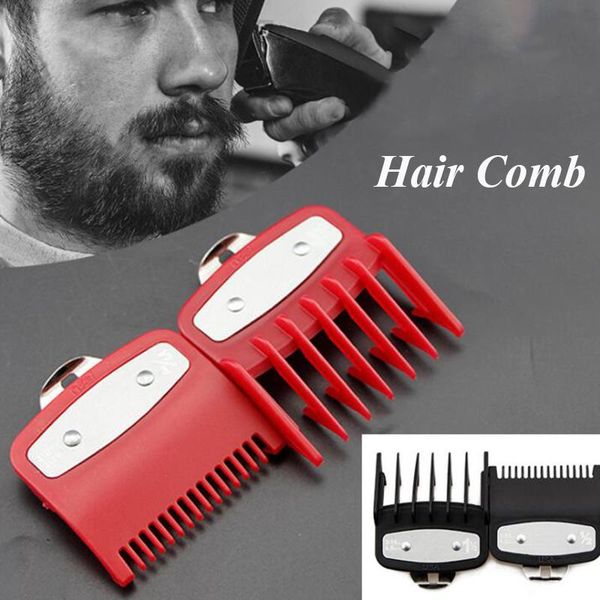 

hair brushes accessories clipper limit 1.5mm/4.5mm size barber professional 2pcs replacement comb guide dry massage brush, Silver