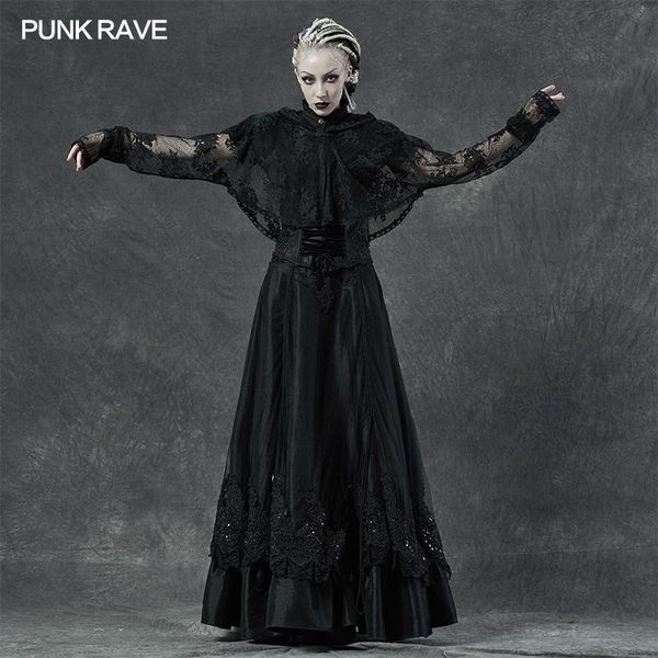 

goth lace sunscreen shirt punk rave wy-1282xcf women's jackets, Black;brown