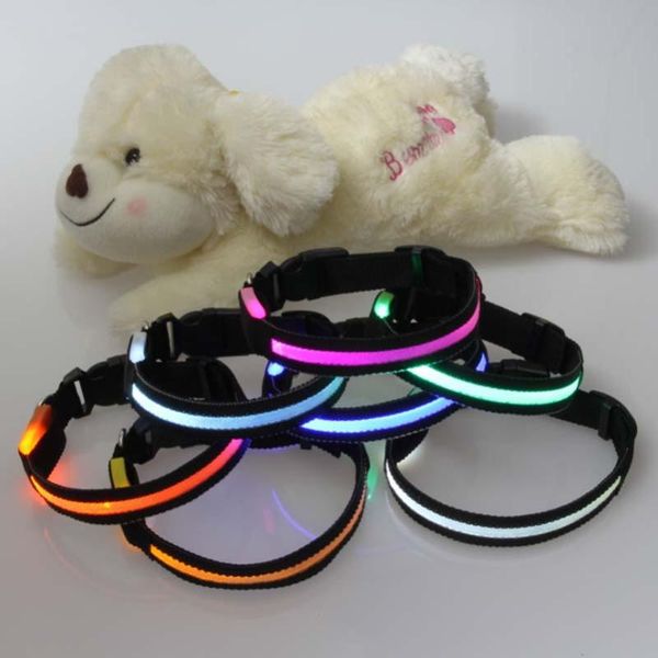 

dog collars & leashes luxury nylon led bubl strip pet products collar
