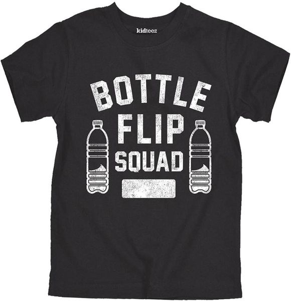 

men's t-shirts bottle flip squad - youth short sleeve graphic t-shirt, White;black