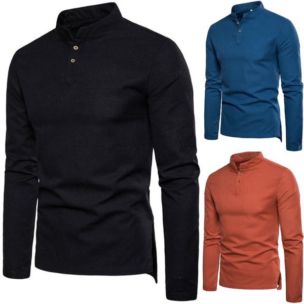 

men's t-shirts outdoor sportswear tshirt solid color long sleeve cotton men turtleneck slim basic for spring t-shirt tee, White;black